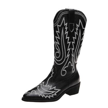 Cowboy Retro Net Red Female Fashion Boots - Cruish Home