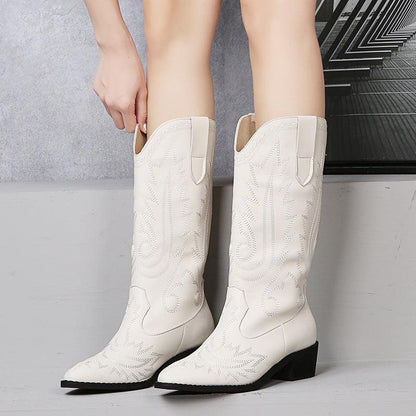 Cowboy Retro Net Red Female Fashion Boots - Cruish Home