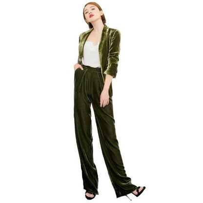 Slim Temperament Casual Suit Fashionable Wide-leg Pants - Cruish Home