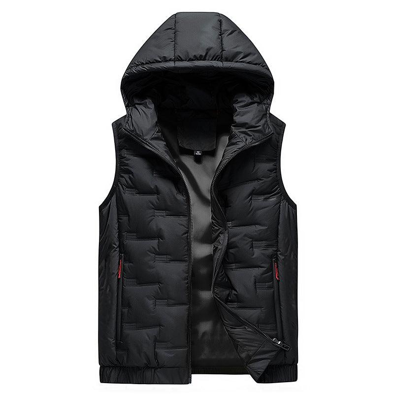 Men's Vest Hooded Thickened Autumn And Winter Leisure Fashion Waistcoat - Cruish Home