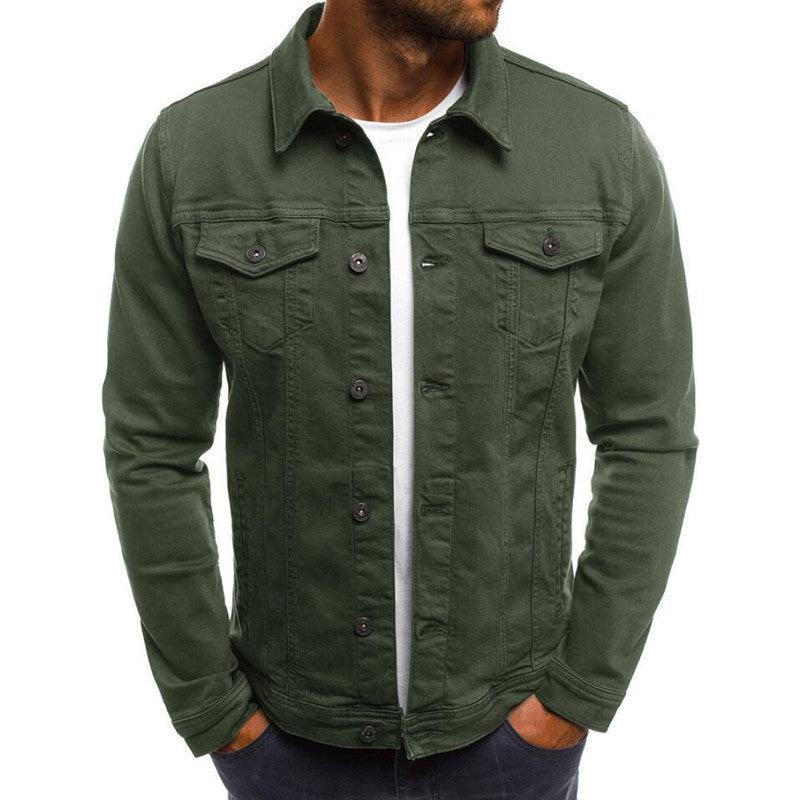 Casual Men Jacket Denim Button Shirt - Cruish Home