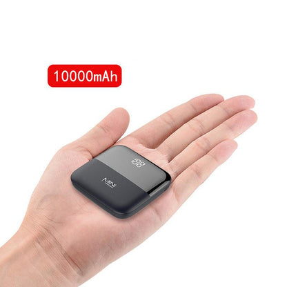 10000mAh Mini Power Bank with smart front display for charging