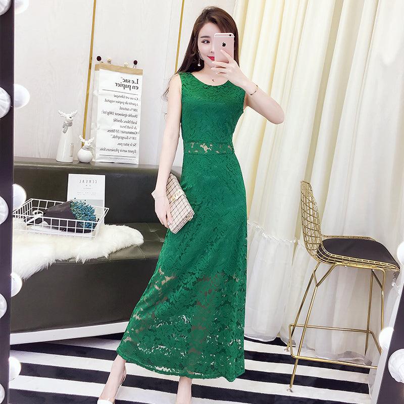 Temperament Slim Slim Sexy Long-sleeved Lace Dress - Cruish Home