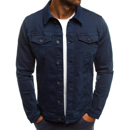 Casual Men Jacket Denim Button Shirt - Cruish Home