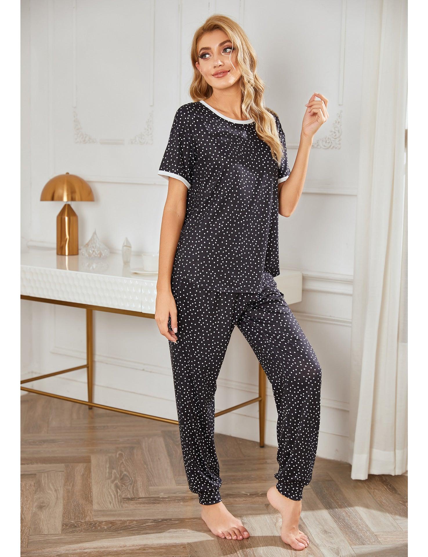 New Style Polka Dot Printing Home Service Suit - Cruish Home