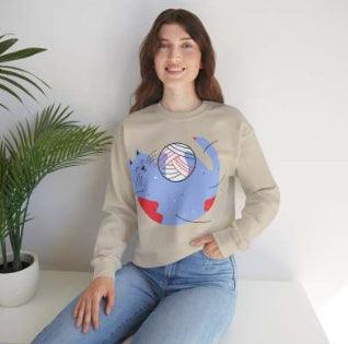 Round Neck Loose Autumn And Winter European And American Printed Sweatshirt - Cruish Home