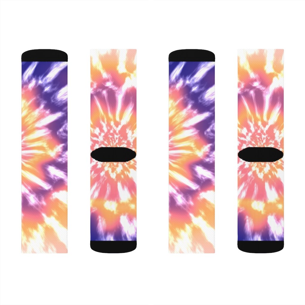 Pink Tie Dye Novelty Socks