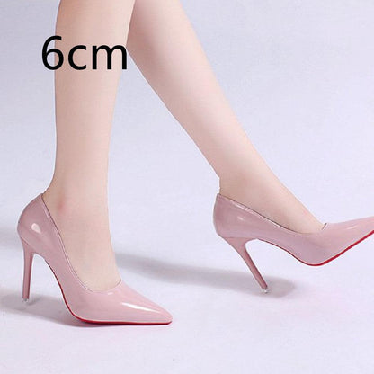 Pumps Women's Stiletto Heel Pointed Toe Sexy High Heels Shallow Mouth Super High Heel Solid Color - Cruish Home
