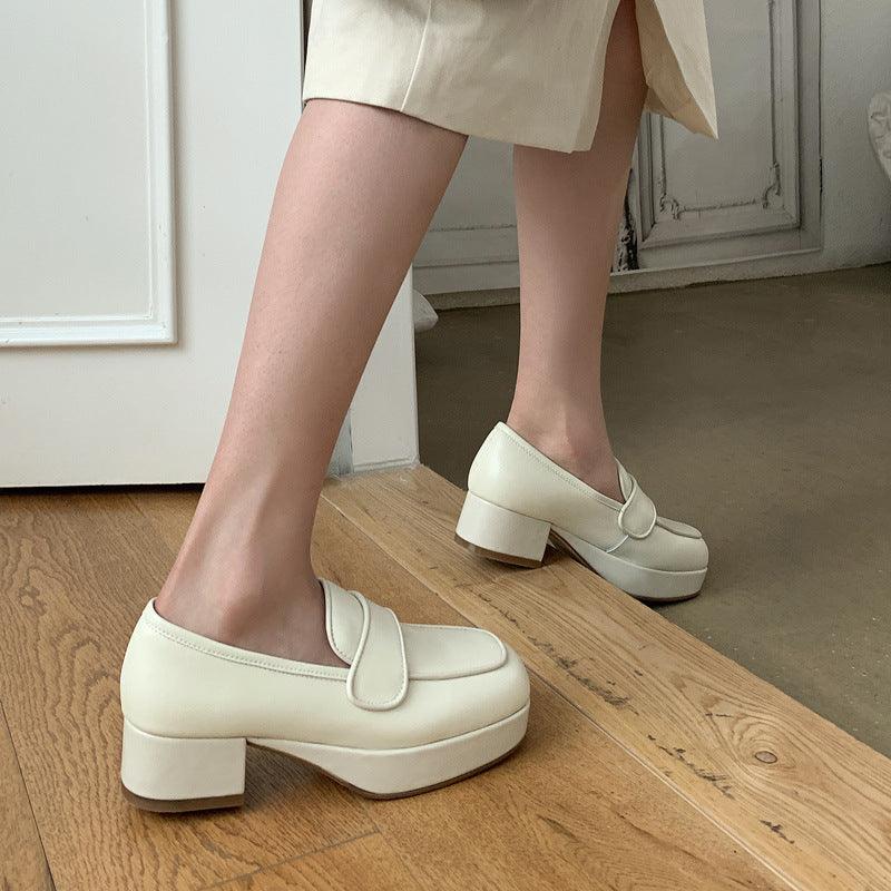 Large Head Platform Shoes, Thick Soles, Heightened And Versatile - Cruish Home