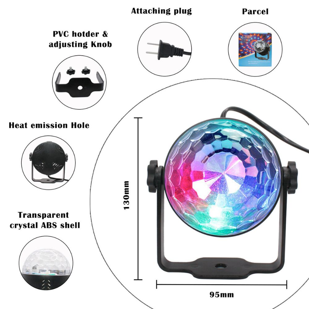 LED Party Projector Light with Sound Activation