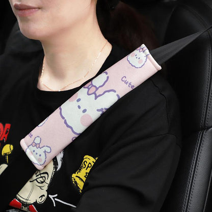 Cute Bunny Ice Silk Car Shoulder Protector - Cruish Home