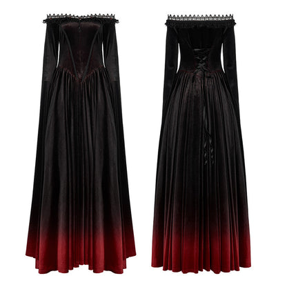 One-neck Gothic Gradient Color Formal Dress