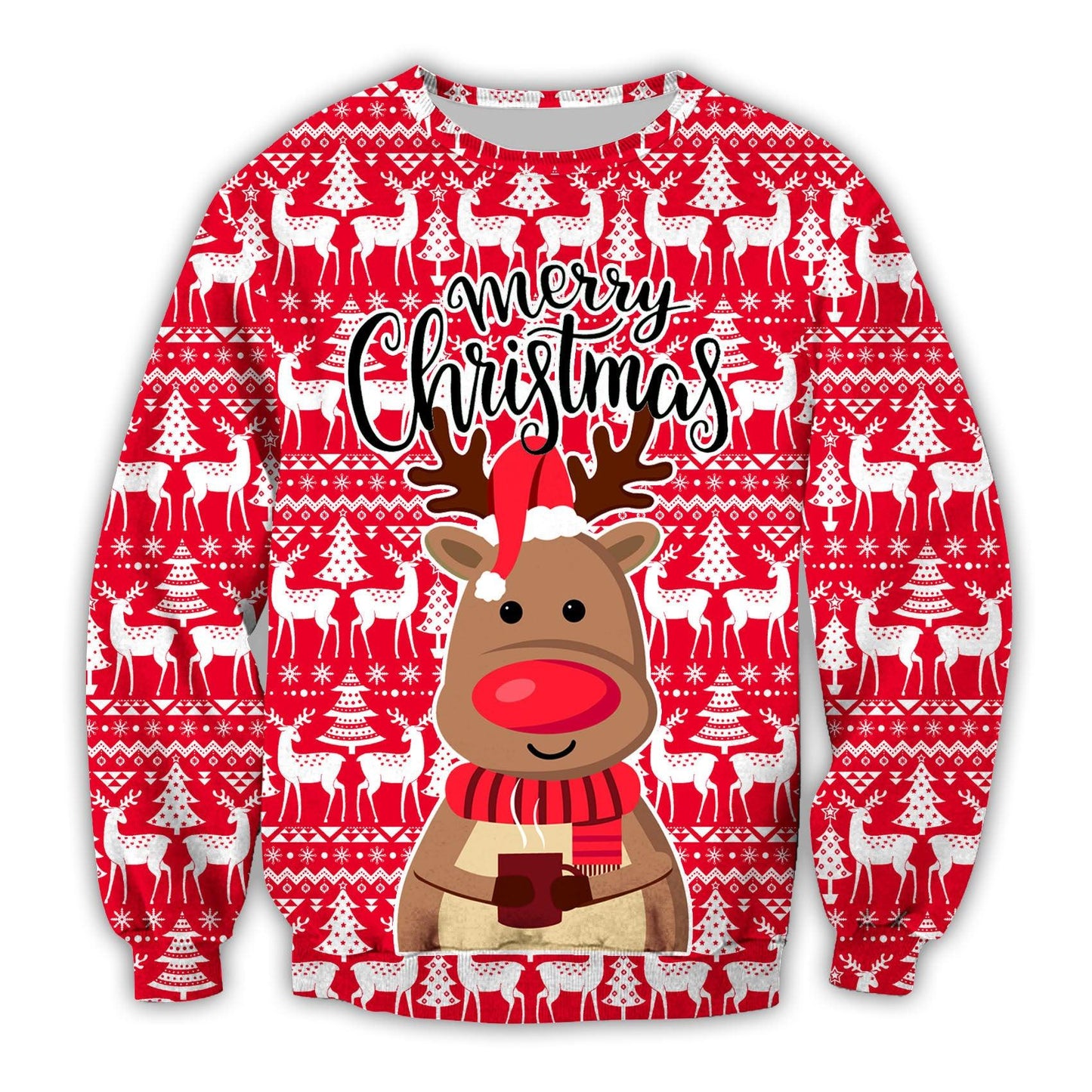 3D Printed Christmas Hoodie – Holiday Sweatshirt for Women