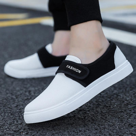 Canvas Flat Shoes Men Velcro Casual Sneakers - Cruish Home