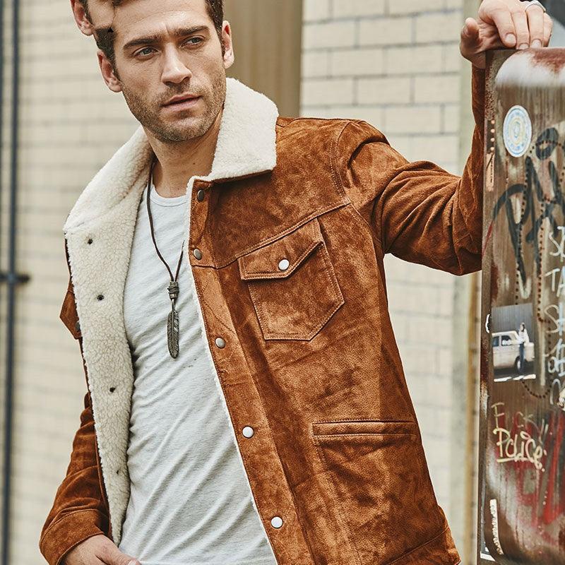 Genuine Leather Clothes Men's Cotton Padded Jacket - Cruish Home