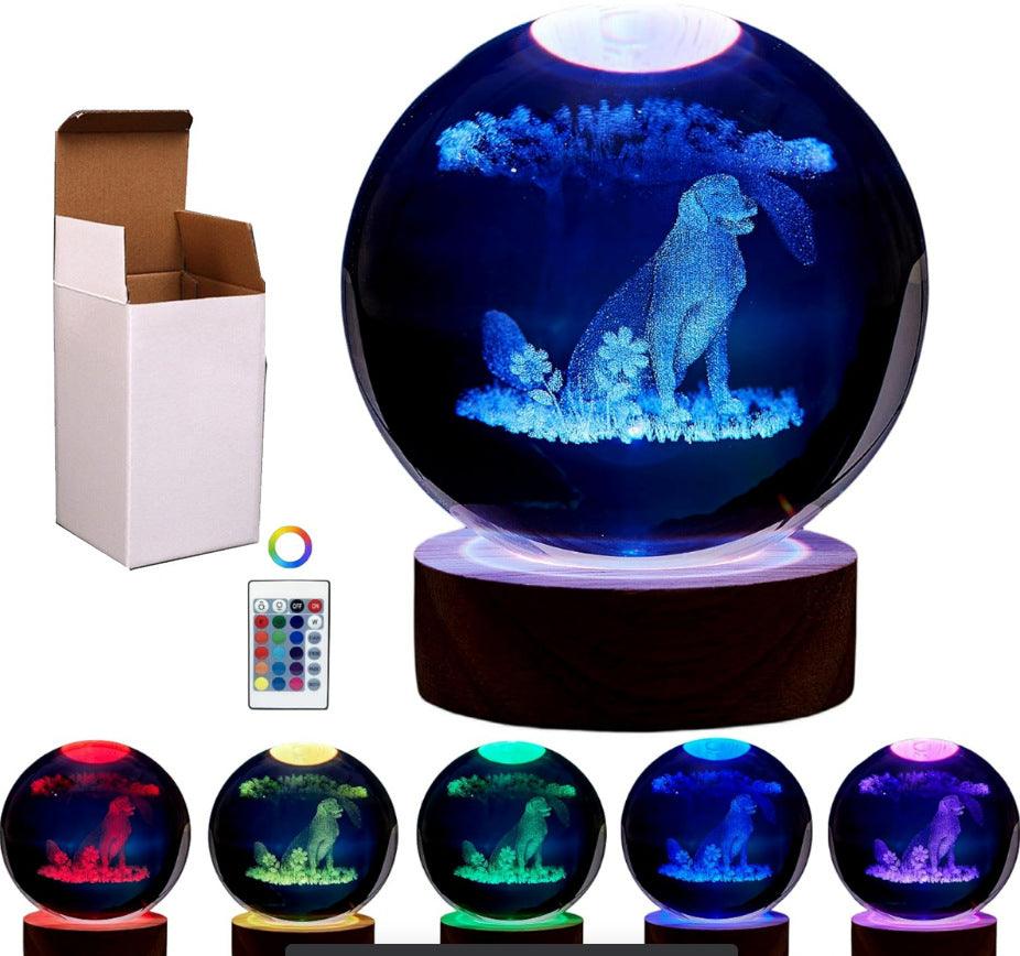 Luminous 3d Solar System Crystal Ball Desktop - Cruish Home