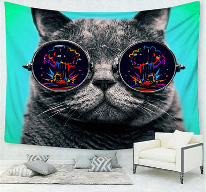 Cute Cat Tapestry Living Room House Decoration Tapestry Wall Hanging Room Decor Aesthetic - Cruish Home