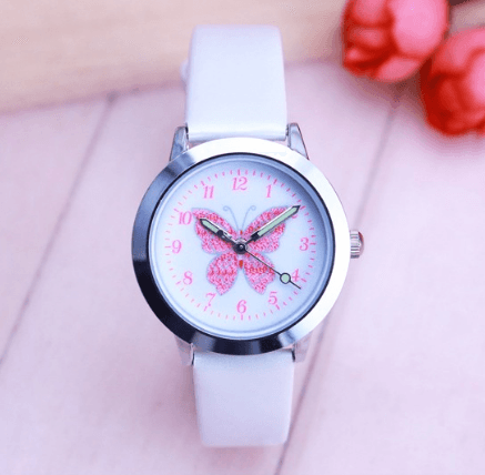 Children's Watches Kids Quartz Watch Student Girls Quartz-watch Cute Colorful Butterfly Dial Waterproof Watch - Cruish Home