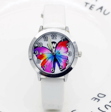 Children's Watches Kids Quartz Watch Student Girls Quartz-watch Cute Colorful Butterfly Dial Waterproof Watch - Cruish Home