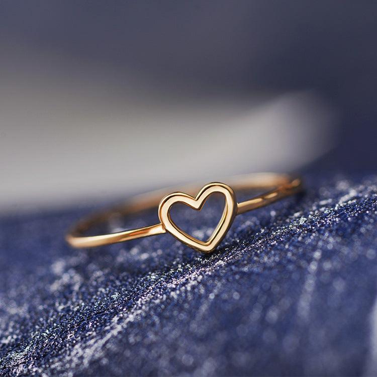 New Style Women Ring Hollow Heart Rings For Couple Wedding Best Jewelry - Cruish Home
