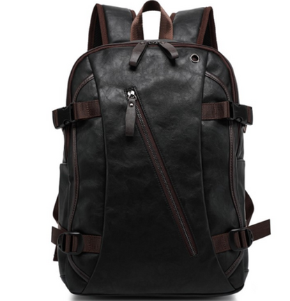 Large Fashion Style Leather Outdoor Backpack For Young Men