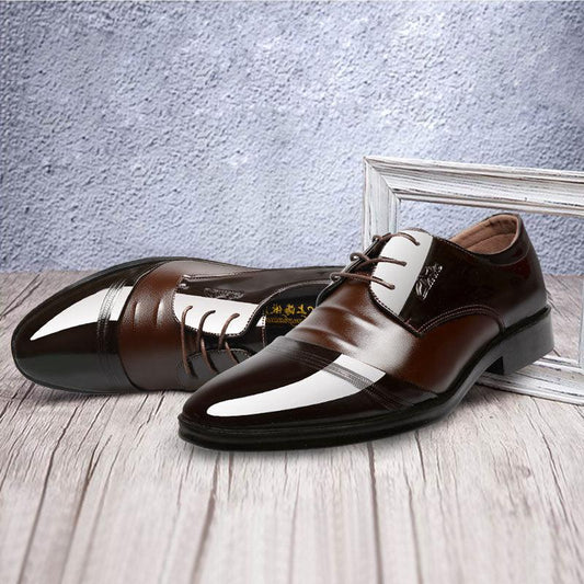 Men's Youth Business Lace-up Work Office Leather Shoes - Cruish Home