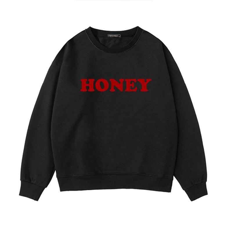 Honey Print Hoodies Winter Women - Cruish Home