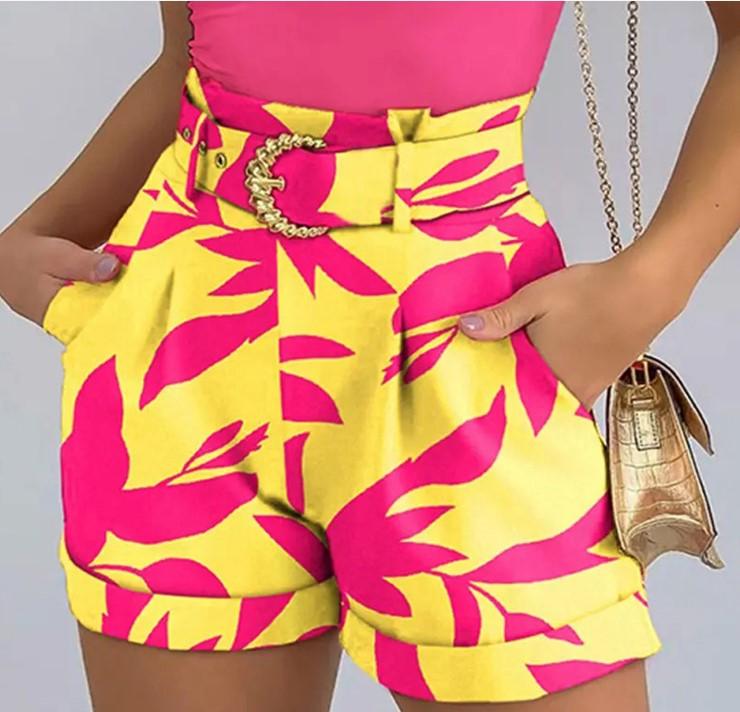 Printed Sleeveless Vest Casual Shorts Suit Women - Cruish Home