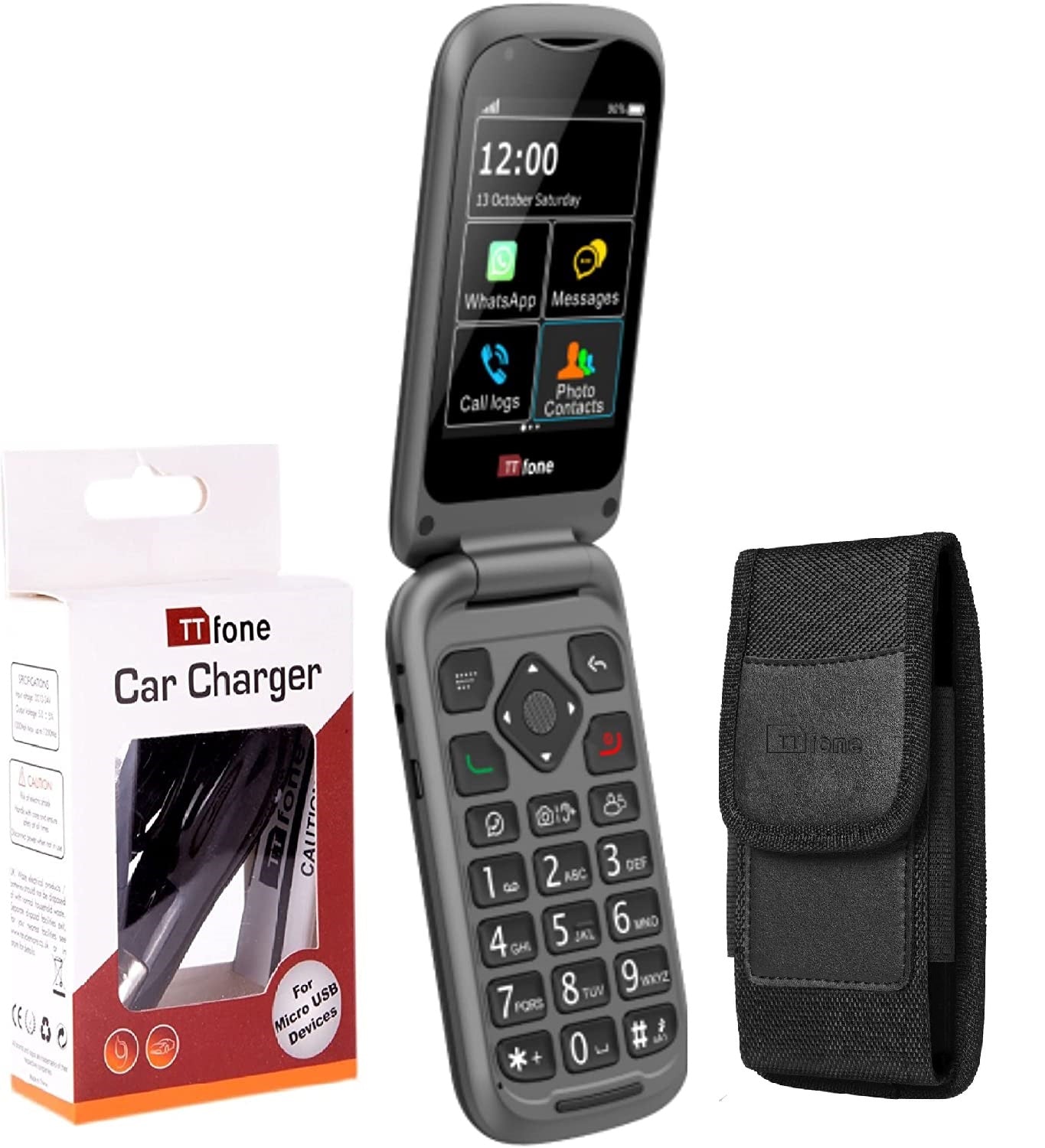 Bundle offer for TTfone TT970 4G Flip Big Button Senior Mobile with