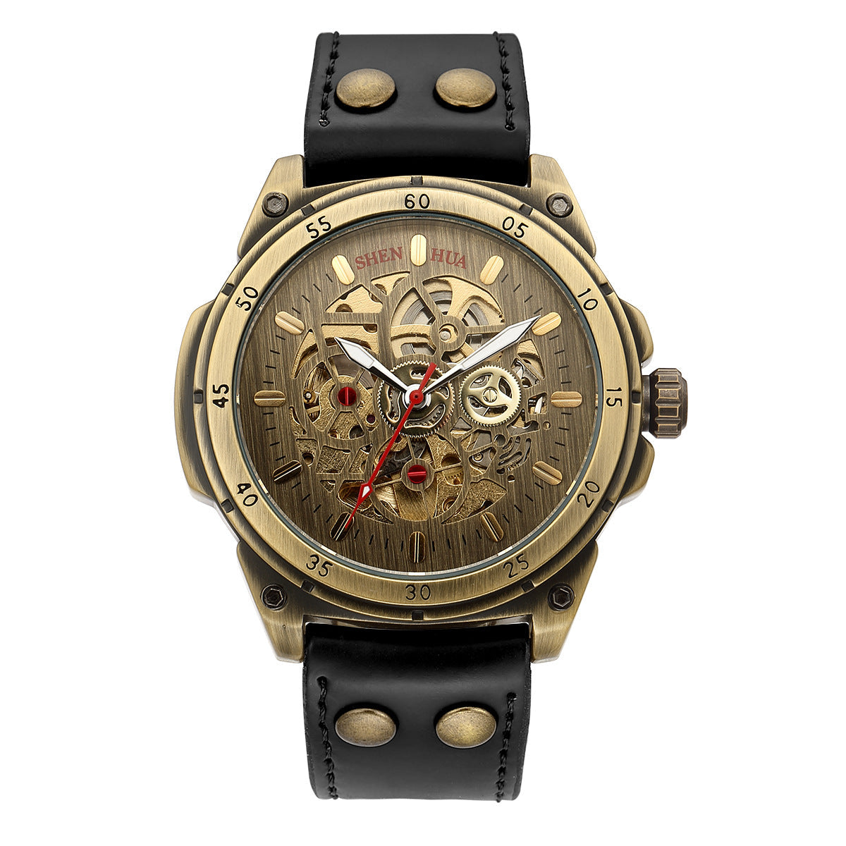 Men's Fashion Casual Hollow Retro Automatic Mechanical Watch