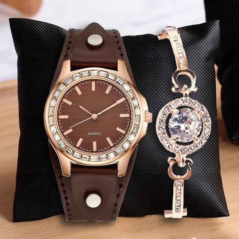 Light Luxury Watch Full Diamond Bracelet Women's Watch Simple - Cruish Home