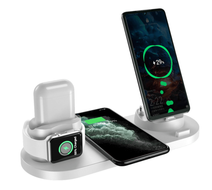 Wireless Charger For IPhone Fast Charger For Phone Fast Charging Pad For Phone Watch 6 In 1 Charging Dock Station - Cruish Home