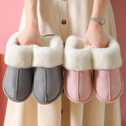 Women's Suede Winter Cotton Slippers - Cruish Home