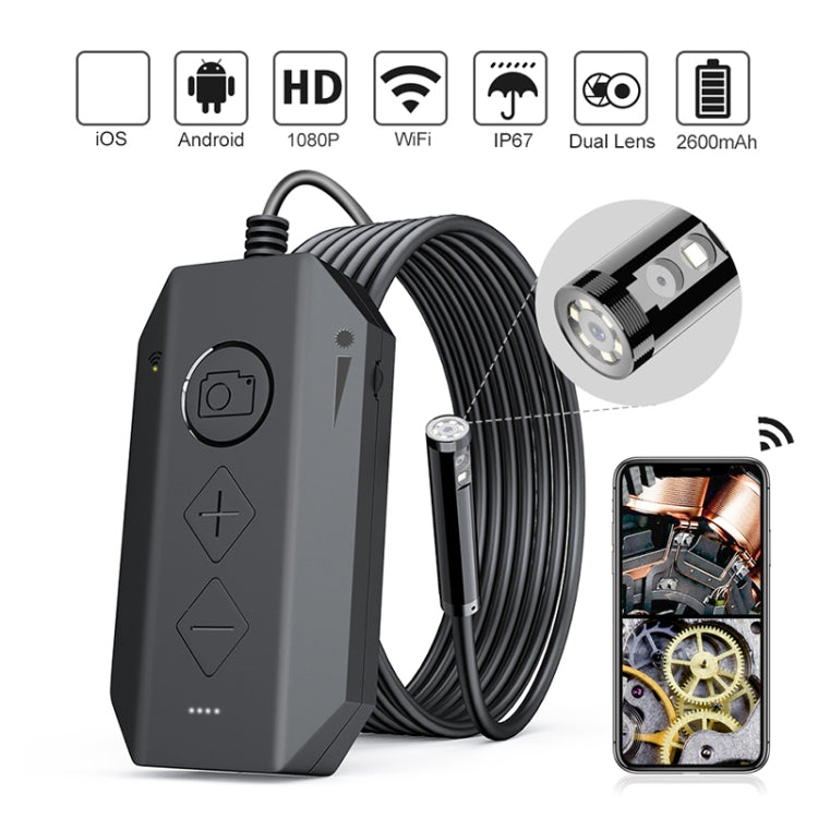 Y17 5MP 7.9mm Dual-lens HD Autofocus WiFi Industrial Digital Endoscope