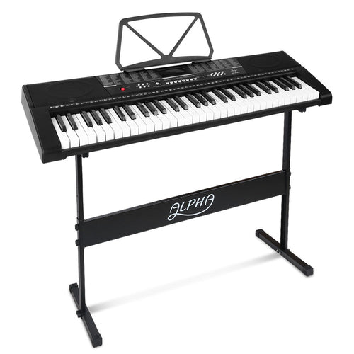 Alpha 61 Keys Electronic Piano Keyboard LED Electric w/Holder Music