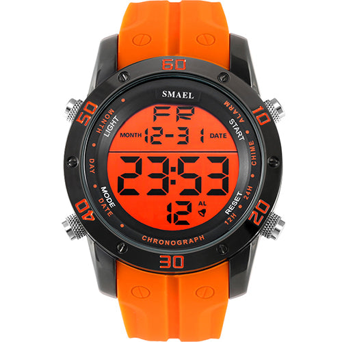 Fashion Watches Men Orange Casual Digital Watches