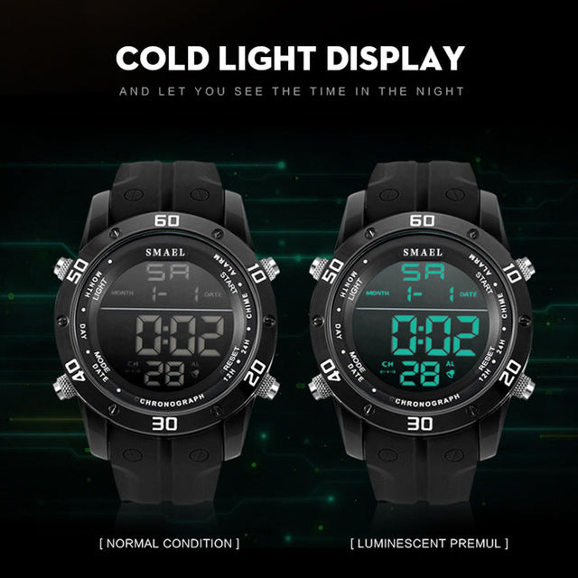 Fashion Watches Men Orange Casual Digital Watches