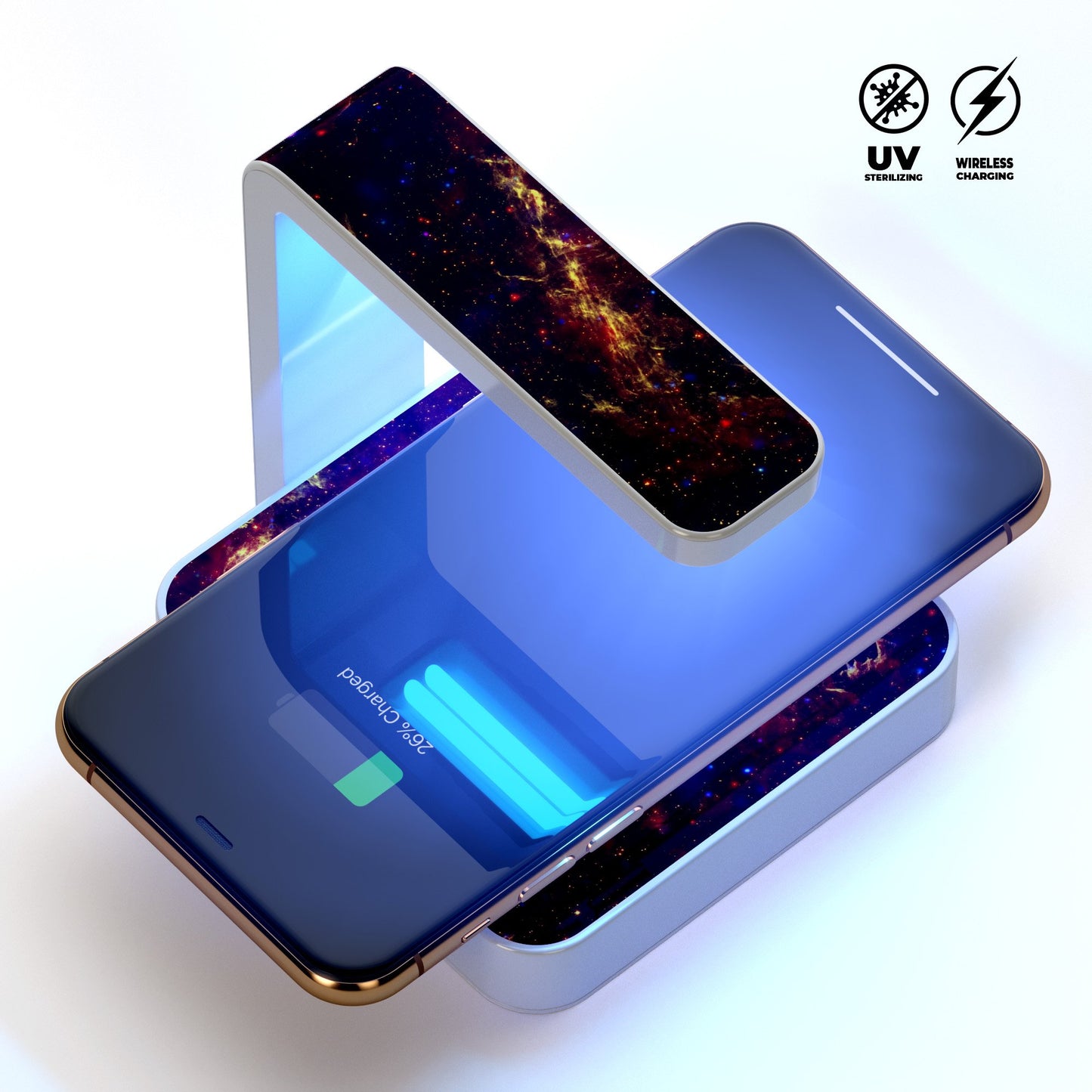 Firey Galaxy UV Germicidal Sanitizing Sterilizing Wireless Smart Phone