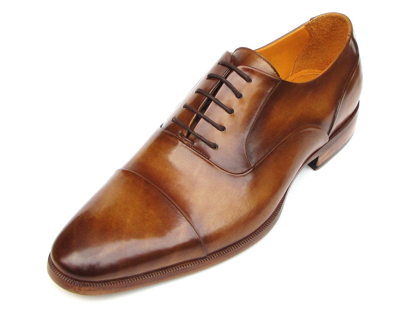 Paul Parkman Men's Captoe Oxfords Brown Leather (ID#074-CML)