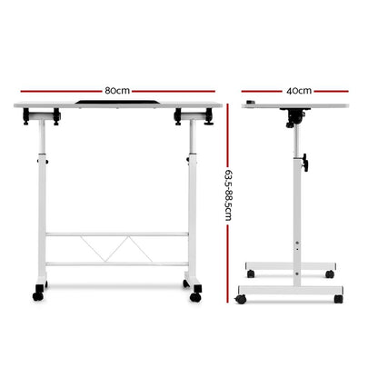 Portable Mobile Laptop Desk Notebook Computer Height Adjustable Table