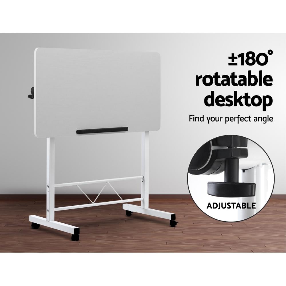 Portable Mobile Laptop Desk Notebook Computer Height Adjustable Table