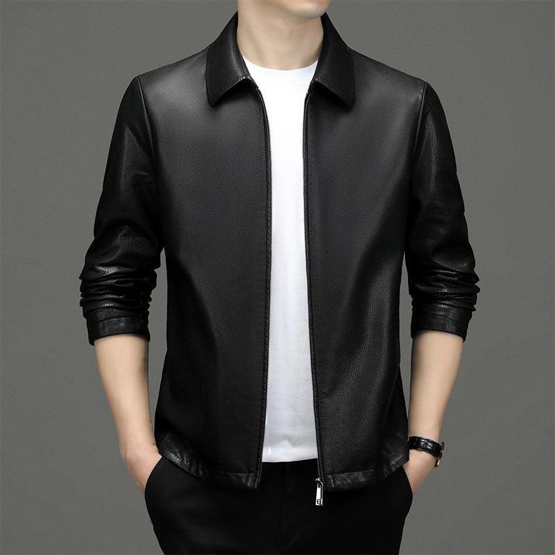 Lapel Ecological Real Leather Clothes Coat Leather Jacket Men - Cruish Home