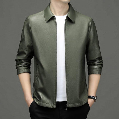 Lapel Ecological Real Leather Clothes Coat Leather Jacket Men - Cruish Home