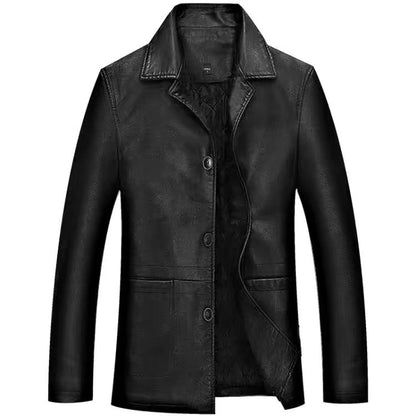 Spring And Autumn Men's Plus Size Leather Coat