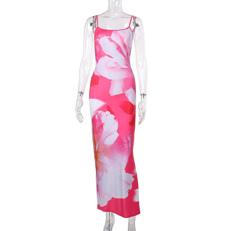 European And American Style Fashion Printing Slip Dress - Cruish Home