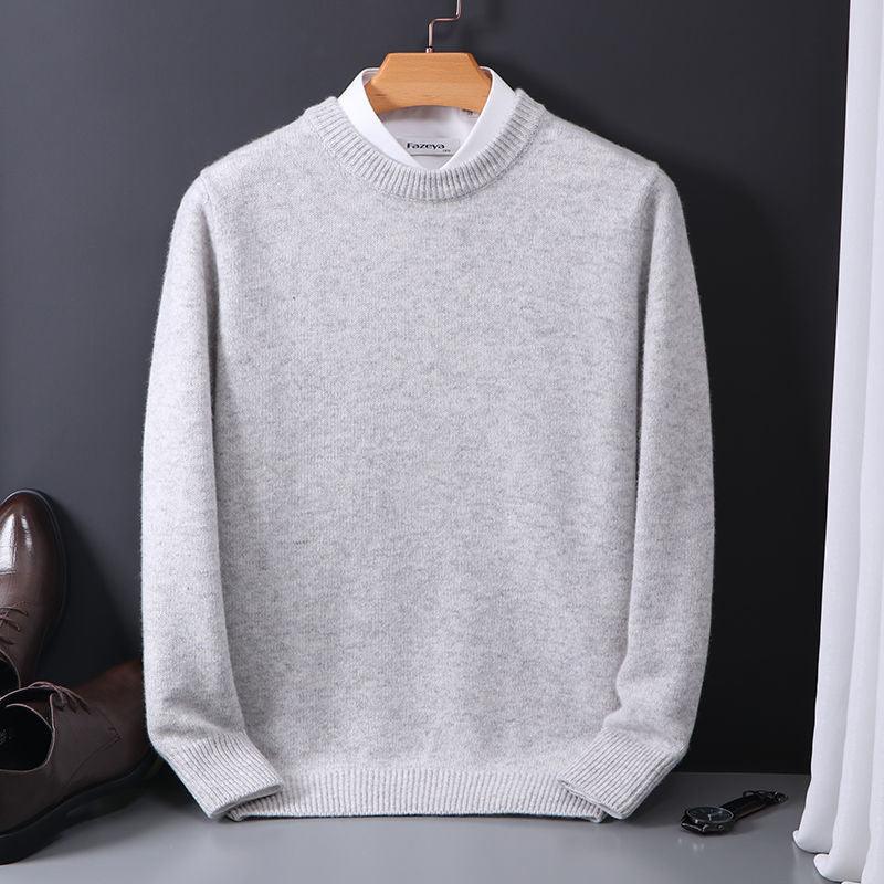 Round Neck Sweater Loose Oversized Knit Sweater - Cruish Home