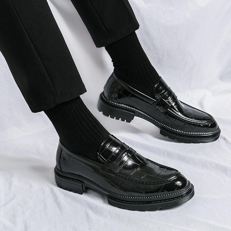 Casual Men's Leather Shoes Breathable British Men's Fashion Shoes - Cruish Home