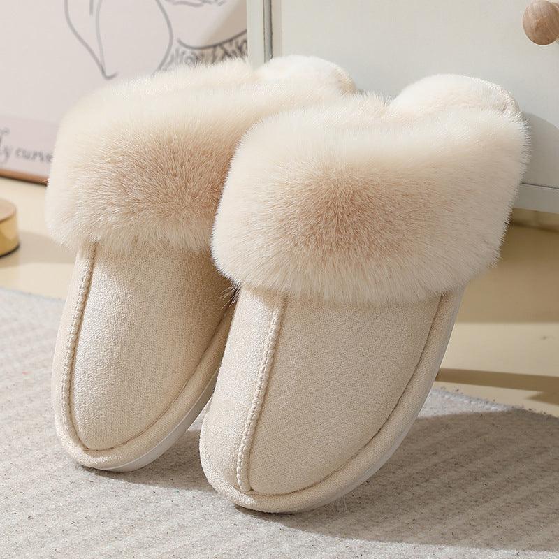 Women's Suede Winter Cotton Slippers - Cruish Home