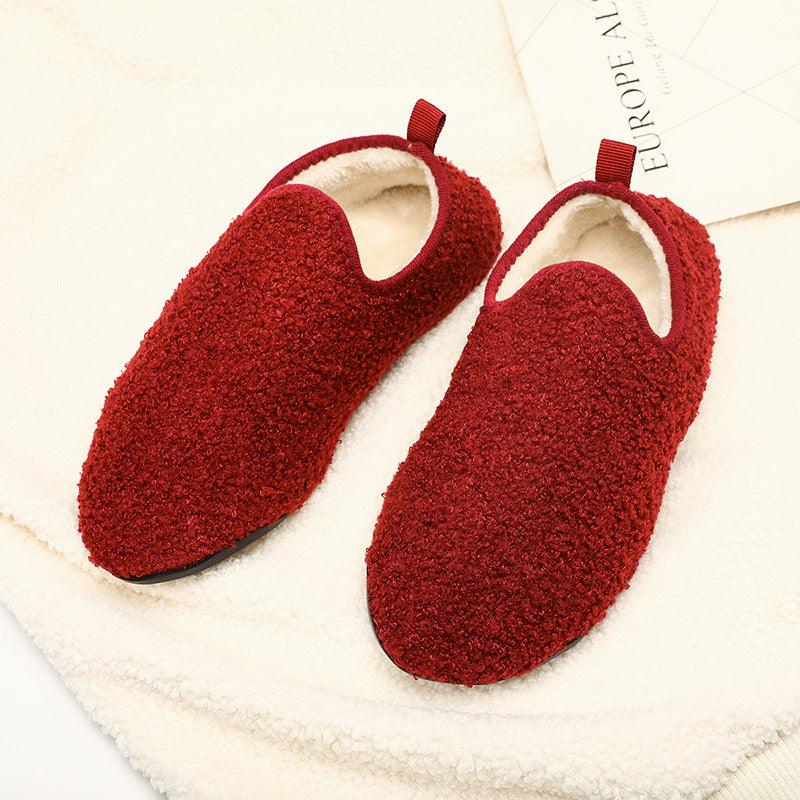 Winter Plain Home Indoor Cotton Slippers Confinement Soft Bottom - Cruish Home