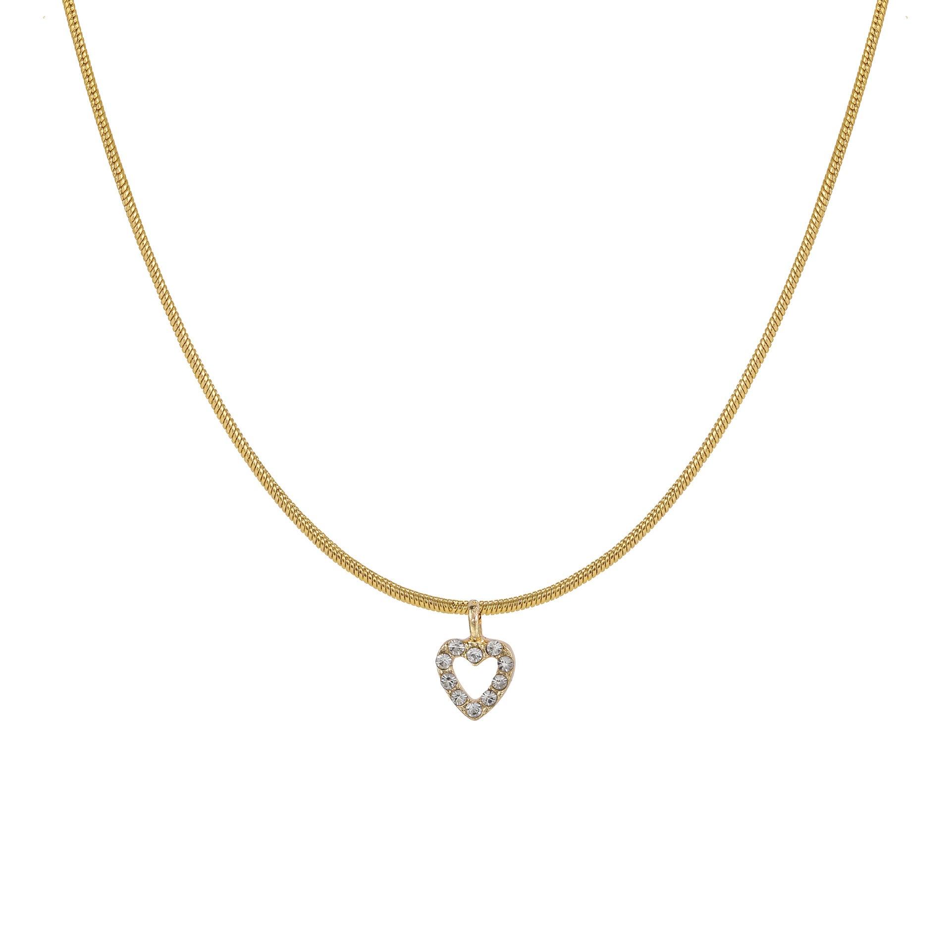 Temperamental All-match Sweater Chain Jewelry Zircon Peach Heart Pendant Necklace - Cruish Home